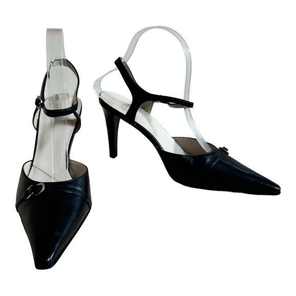 Circa by Joan and David Black Pointy Toe Womens Size 8.5M Heels - Picture 1 of 13